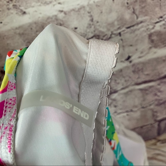 Lands’ End Leaf Print Tropical Tankini Swim Top - Picture 9 of 10